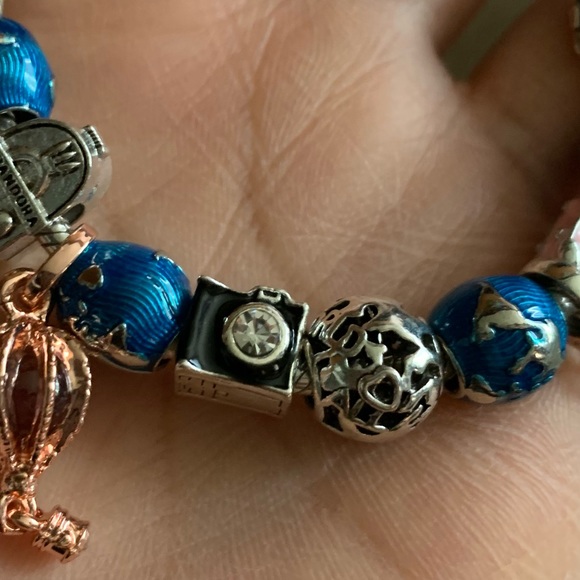 Pandora Jewelry Pandora Snake Bracelet W World Traveler Theme